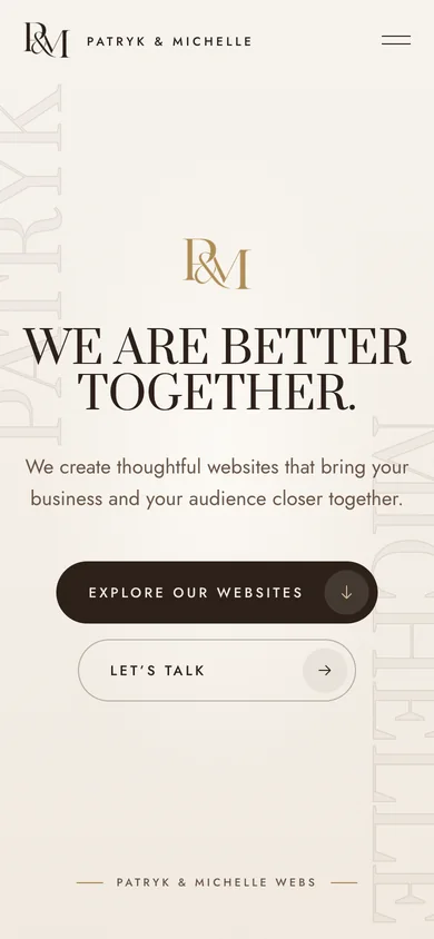 The same homepage on a phone, adapted to a narrow screen.